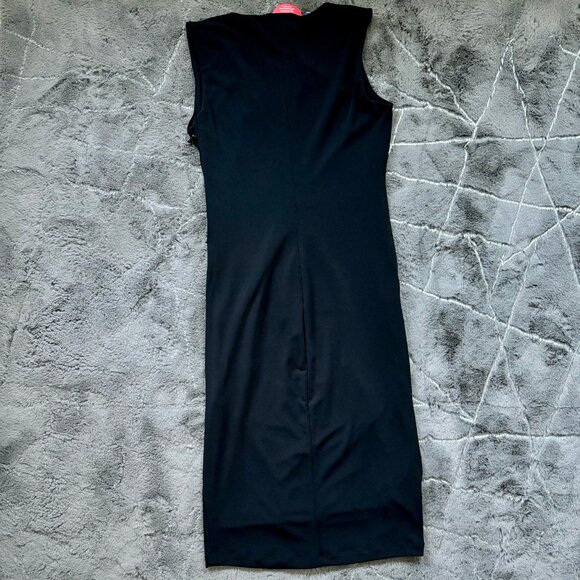 NWT HONEYLOVE InnerPower Sleeveless Shapeware Black Midi Dress Large - Picture 11 of 12